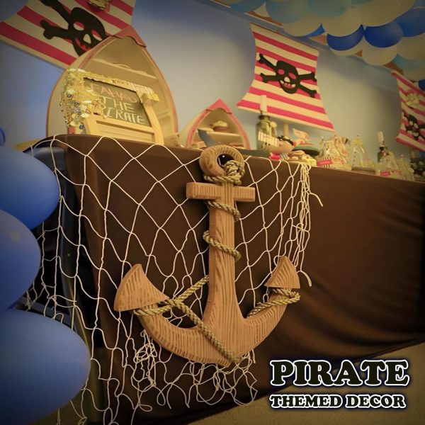 Fish Net Decorations for Party, 2mm Natural Cotton Hawaiian Party Fish Net Decorative, Nautical Themed Cotton Fishnet Room Under The Sea Ocean Beach Party Decor (1) - Image 7